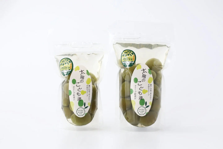国産オリーブ新漬け「太陽のこども達」45g・80g・瓶50g｜鶴亀園公式